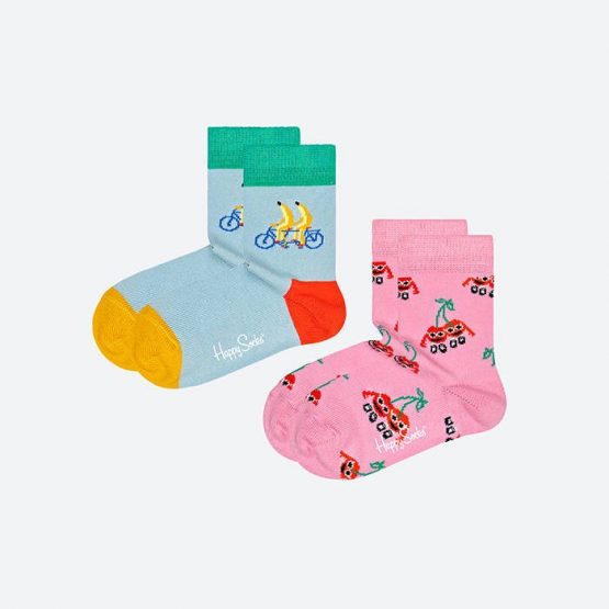 גרב Happy Socks לילדים Happy Socks 2-pack Fruit Mates - צבעוני