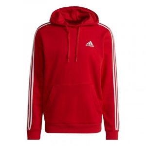 סווטשירט אדידס לגברים Adidas Essentials Fleece 3-Stripes - אדום