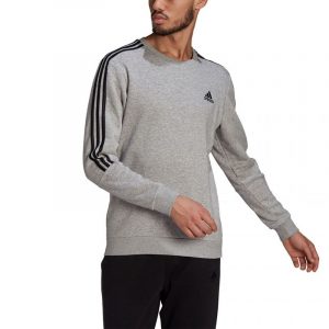חולצת טי שירט ארוכות אדידס לגברים Adidas Essentials - אפור/שחור