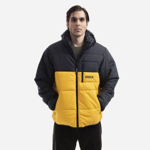 ג'קט ומעיל אדידס לגברים Adidas Originals Puffer - שחור/צהוב