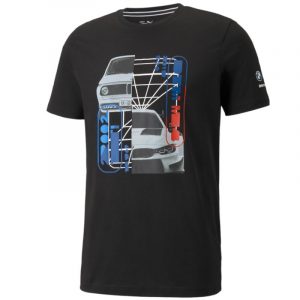 חולצת טי שירט פומה לגברים PUMA BMW Motorsport Graphic - שחור
