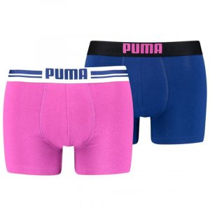 תחתוני פומה לגברים PUMA Placed Logo 2 IN PACK - כחול כהה/ורוד
