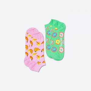 גרב Happy Socks לגברים Happy Socks 2-pak Snack Low - צבעוני בהיר