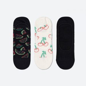 גרב Happy Socks לגברים Happy Socks 3-pack Watermelon Liner - שחור