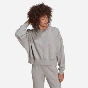 סווטשירט אדידס לנשים Adidas Originals Adicolor Essentials Fleece - אפור
