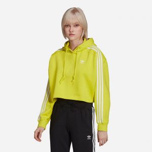 סווטשירט אדידס לנשים Adidas Originals Short Hood - צהוב