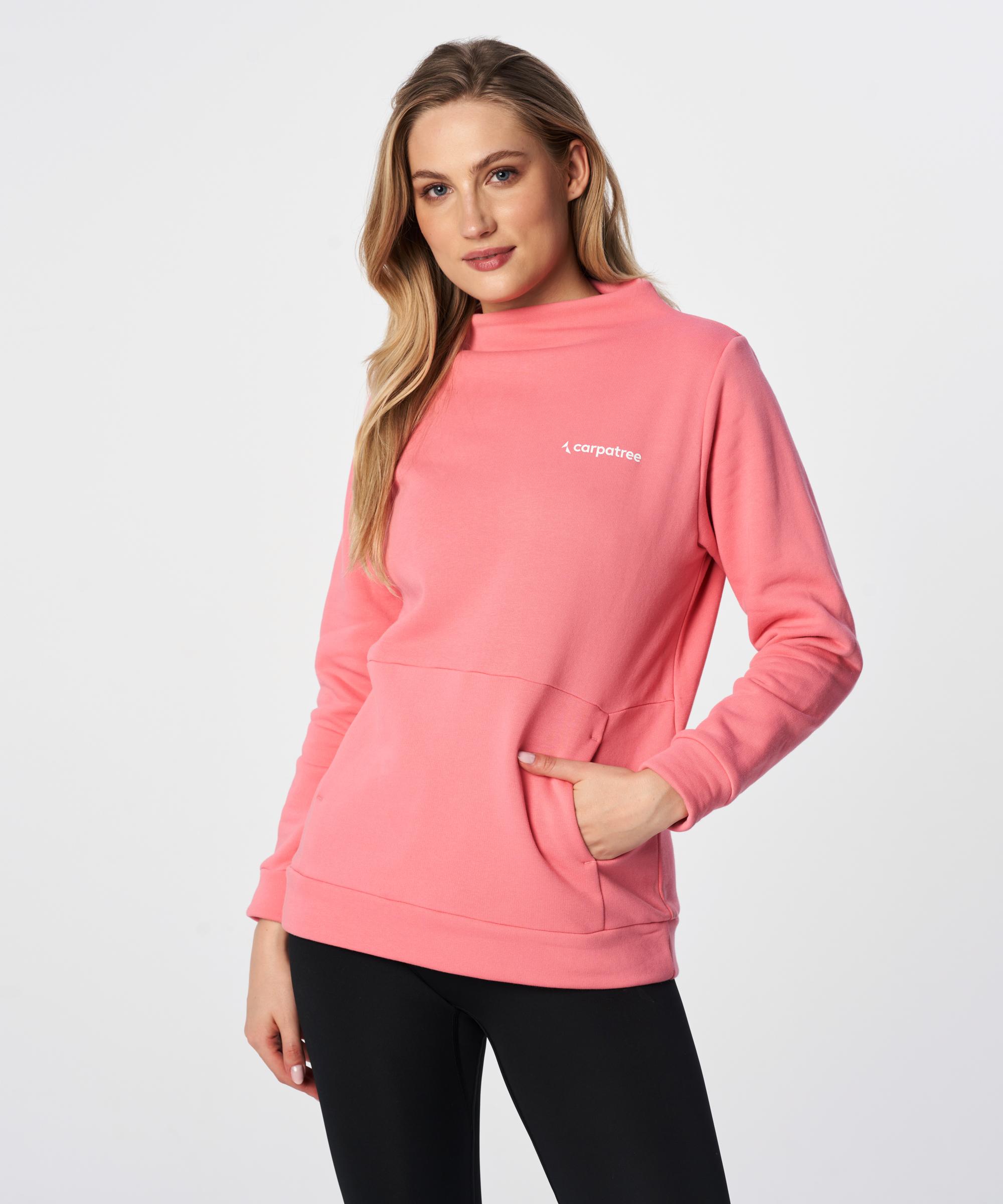 zip up funnel neck sweatshirt women's