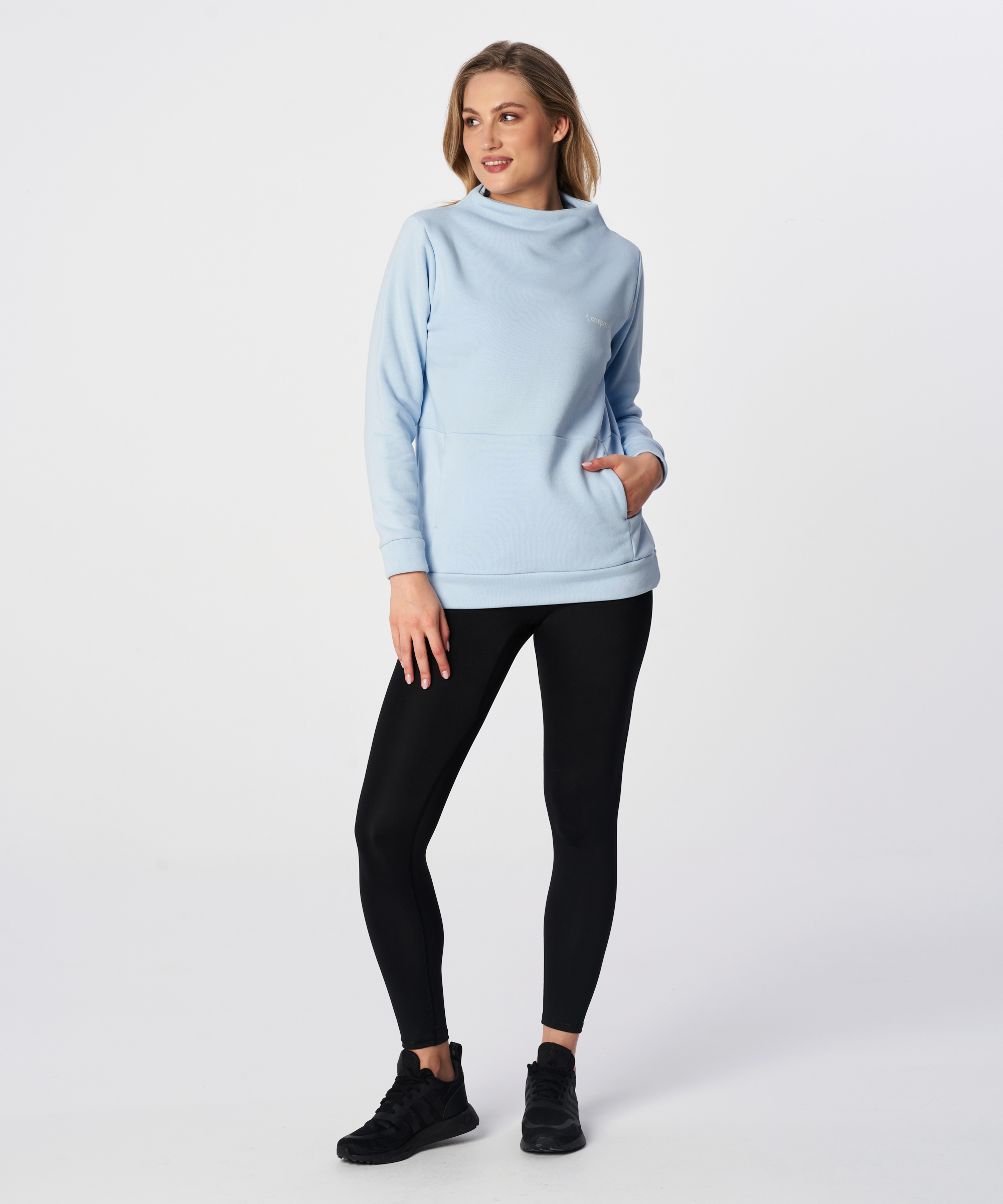 zip up funnel neck sweatshirt women's