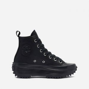 נעלי סניקרס קונברס לנשים Converse Monocolor Leather Run Star Hike - שחור