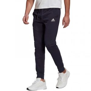 מכנסיים ארוכים אדידס לגברים Adidas Essentials Fleece Tapered Cuff 3-Band - כחול כהה