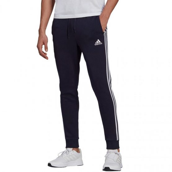 מכנסיים ארוכים אדידס לגברים Adidas Essentials Fleece - שחור/לבן