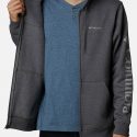 סווטשירט קולומביה לגברים Columbia LOGO FULL ZIP - אפור