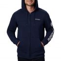 סווטשירט קולומביה לגברים Columbia LOGO FULL ZIP - כחול נייבי