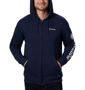 סווטשירט קולומביה לגברים Columbia LOGO FULL ZIP - כחול נייבי
