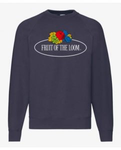 סווטשירט פרוט אוף דה לום לגברים Fruit Of The Loom Vintage Raglan Logo - כחול נייבי