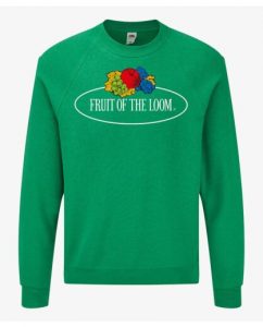 סווטשירט פרוט אוף דה לום לגברים Fruit Of The Loom Vintage Raglan Logo - ירוק