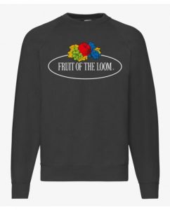 סווטשירט פרוט אוף דה לום לגברים Fruit Of The Loom Vintage Raglan Logo - שחור