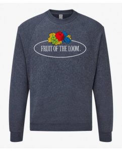 סווטשירט פרוט אוף דה לום לגברים Fruit Of The Loom Vintage Raglan Logo - כחול כהה