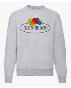 סווטשירט פרוט אוף דה לום לגברים Fruit Of The Loom Vintage Raglan Logo - אפור בהיר