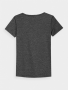 חולצת T פור אף לנשים 4F QUICK-DRY REGULAR TRAINING SHIRT - אפור כהה