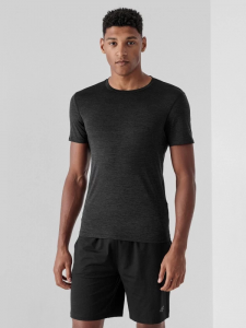 חולצת אימון פור אף לגברים 4F DRY-FIT TRAINING SHIRT - אפור כהה כהה