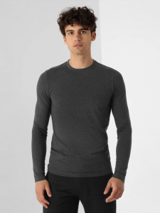 חולצת אימון פור אף לגברים 4F LONGSLEEVE TSML350 - אפור כהה