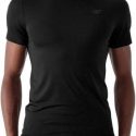 חולצת T פור אף לגברים 4F REGULAR QUICK-DRYING TRAINING SHIRT - שחור