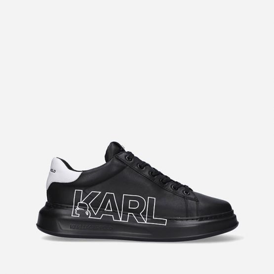 נעלי סניקרס קרל לגרפלד לגברים Karl Lagerfeld Logo Lace - שחור