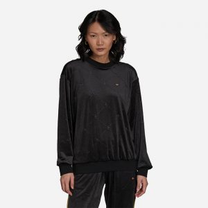 סווטשירט אדידס לנשים Adidas Originals Velvet Sweatshirt - שחור