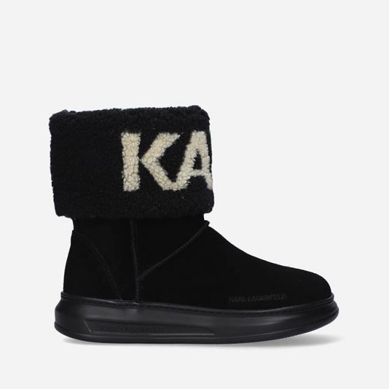 מגפי קרל לגרפלד לנשים Karl Lagerfeld Kapri Kosi Logo Ankle Bt - שחור