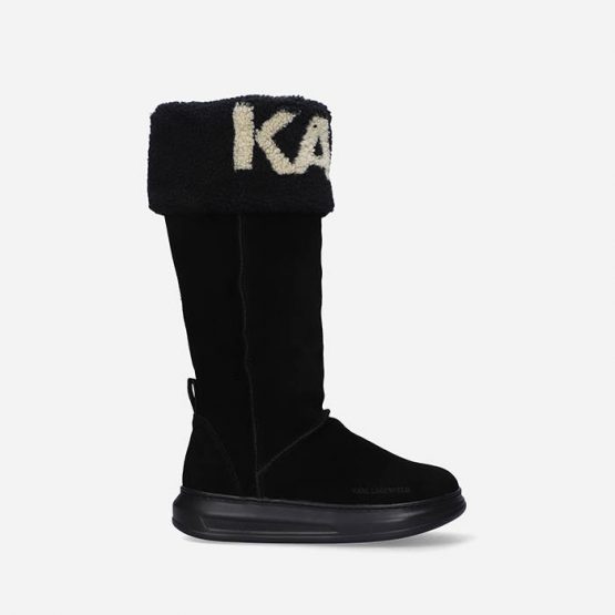 מגפי קרל לגרפלד לנשים Karl Lagerfeld Kapri Kosi Logo Hi Boot - שחור