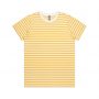 חולצת T אס קולור לנשים As Colour MAPLE STRIPE - לבן/צהוב