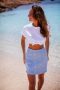 חצאית מיני דיפ טריפ לנשים Deep Trip WINKY - צבעוני בהיר