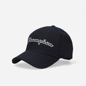 כובע צ'מפיון לגברים Champion Baseball Cap - שחור הדפס