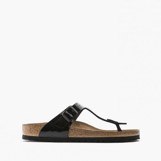 כפכפי בירקנשטוק לנשים Birkenstock Gizeh - שחור מבריק