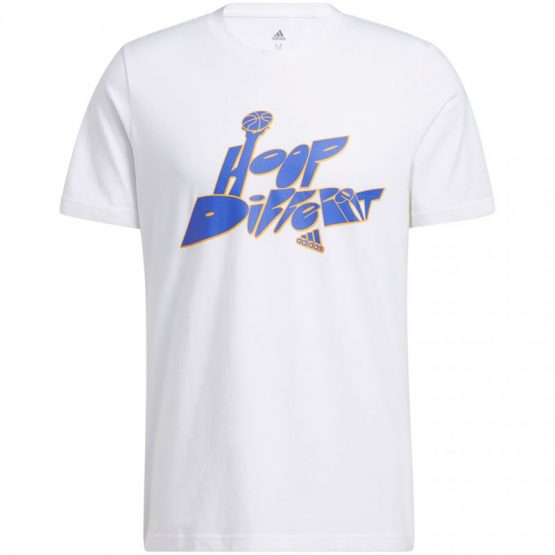 חולצת T אדידס לגברים Adidas Born Different Graphic - לבן