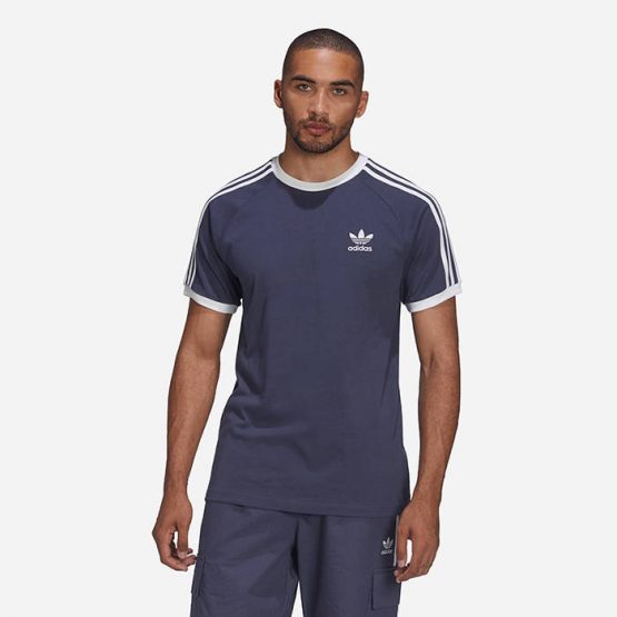 חולצת טי שירט אדידס לגברים Adidas Originals 3-Stipes Tee - כחול