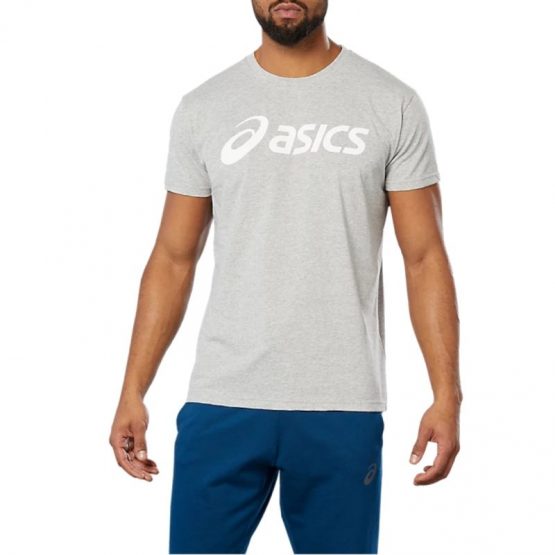 חולצת T אסיקס לגברים Asics Sport Logo Tee - אפורכסף