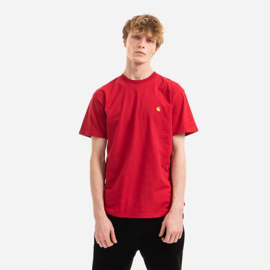 חולצת T קארהארט לגברים Carhartt WIP Chase - אדום