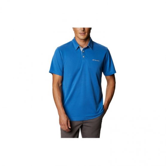 חולצת T קולומביה לגברים Columbia Nelson Point Polo - כחול