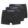 תחתוני לקוסט לגברים LACOSTE 3-Pack Boxer Briefs - שחור