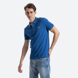חולצת פולו לקוסט לגברים LACOSTE petit pique - כחול