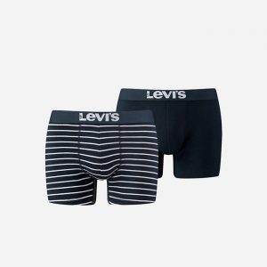 תחתוני ליוויס לגברים Levi's Vintage Stripe Boxer Brief 2-pack - שחור/אפור