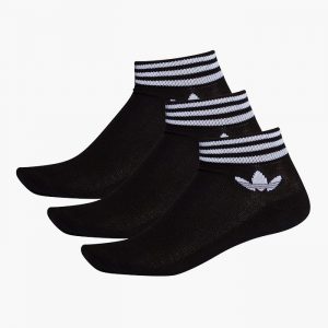 גרב אדידס לגברים Adidas Originals Originals Trefoil Ankle Sock 3PP - שחור