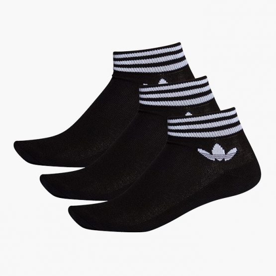 גרב אדידס לגברים Adidas Originals  Trefoil Liner  socks 3 pairs - שחור