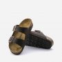 כפכפי בירקנשטוק לגברים Birkenstock Arizona - חום טופ משומן