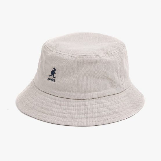 כובע קנגול לגברים Kangol Washed Bucket Hat - שמנת