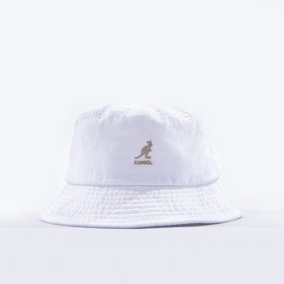 כובע קנגול לגברים Kangol Washed Bucket Hat - לבן