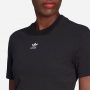 חולצת T אדידס לנשים Adidas Originals Adicolor Essentials Rib Cropped - שחור