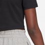 חולצת T אדידס לנשים Adidas Originals Adicolor Essentials Rib Cropped - שחור